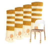 Calzini per gambe della sedia, 4 pezzi, protezioni per gambe a forma di zampa di gatto, protezioni per pavimenti in lana a doppio strato, copertura morbida, per pavimenti in legno duro, per prevenire