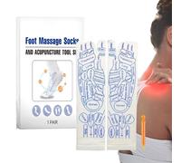 Calzini per massaggio ai piedi, calze di riflessologia con strumenti | Calzini della carta di riflessologia con strumento di massaggio - Massager di rilassamento del piede per adulti, forniture per l'