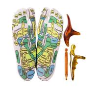 Calzini per massaggio ai piedi, calzini per riflessologia con strumenti | Calzini con punto di pressione da donna con 3 strumenti per massaggio,2 paia di calzini per riflessologia plantare per uomini