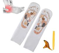 Calzini per massaggio ai piedi, calzini per riflessologia plantare, set di calze e bastoncini da massaggio per piedi rilassanti, tessuto rilassante per esercizi muscolari, per lo stress di