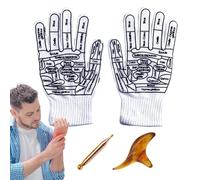 Calzini per riflessologia - Calze per riflessologia con strumenti | Calze massaggianti per punti di pressione trigger | Guanti per riflessologia | Strumento per massaggio ai punti, rimedio per il