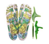 Calzini per riflessologia con strumenti, calzini per punti di pressione del piede con 3 strumenti di massaggio, 2 paia di calzini per riflessologia agopunta, calzini per massaggio ai piedi per