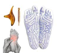 Calzini per riflessologia con strumenti di massaggio, calzini per grafici di riflessologia con strumento di massaggio dei punti trigger, calzini per massaggio ai piedi, set di calzini per agopunto,