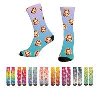 Calzini Personalizzati con Foto - Regali di San Valentino per Uomini e Donne, Lui e Lei - Colore 2, Medium-Large