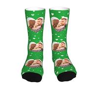 Calzini Personalizzati di San Valentino Novità Divertente Stampa Coppie Personalizzata Foto del tuo volto su Calzino Unisex per Uomini Donne Regali Amanti