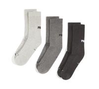 PUMA Cushioned Calzini Crew, Grigio Combo, 43-46 (Pacco da 3) Unisex-Adulto