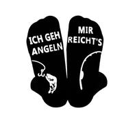 Calzini regalo per pescatori con scritta "Mir Reicht's Ich Geh Angeln 38-46