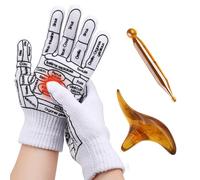 Calzini riflessi | Guanti da riflessologia: calzini per massaggio piedi e mani con tavole e di riflessologia, comodo strumento di massaggio per donne e uomini, kit di supporto per alivi