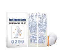 Calzini riflessologici con strumenti, calzini riflessologici | Calzini della carta di riflessologia con strumento di massaggio - Massager di rilassamento per principiante, alleviare la fatica del pied