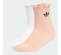 Calzini Ruffle Quarter Blush Pink / White 43-45