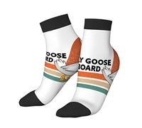 Calzini Silly Goose On Board Crew Tube Novità Divertenti Sport Ventilazione Grafica Calzini da corsa atletici per uomo Donna
