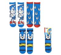 CERDÁ LIFE'S LITTLE MOMENTS Pack Calzini Sonic 3 Pezzi, Multicolor, 35-38 Unisex-Bambini e Ragazzi