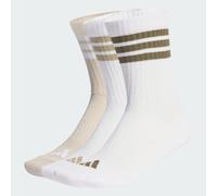 CALZINI SPORTIVI AMMORTIZZATI 3 Strisce CONFEZIONE DA 3 PAIA CREW White / Beige / Olive Strata 46-48