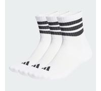 CALZINI SPORTIVI IMBOTTITI A TRE STRISCE, ALTA CAVIGLIA, CONFEZIONE DA 3 PAIA White / Black / Black 43-45
