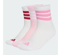 CALZINI SPORTIVI IMBOTTITI A TRE STRISCE, ALTA CAVIGLIA, CONFEZIONE DA 3 PAIA White / Clear Pink / Active Maroon 46-48