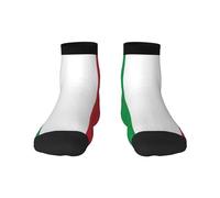 Calzini sportivi versatili con stampa bandiera italiana, per abbigliamento casual e sportivo, ottima vestibilità per piedi taglie 36-45, Bandiera Italia, Taglia unica
