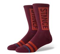 Calzini Stance Mens Crew ~ OG wine red