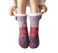 Calzini Termiche Divertenti Traspiranti Caldo Casual Calze Da Casa E Esterno con Motivo a Maglia Pelosi Eleganti Calzettoni Donna Riscaldati Isolati Alla Moda In Cotone per Sportive Running Quotidiano