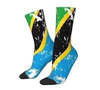 Calzini termici unisex in stile bandiera della Tanzania per l'assorbimento dell'umidità invernale e comodi calzini traspiranti