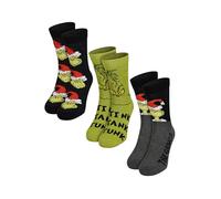 Calzini The Grinch per Uomo e Donna - Calzini Unisex da Ginnastica per Uomo e Donna Verde/Nero (Confezione da 3), Verde/nero., 38-43