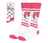 Calzini toy story design lotso bianco e rosa