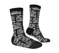 Calzini Un Giorno Inizierò A Comportarmi Bene, Forse Domani Confortevoli Elasticizzato Calze Classiche Socks Per Running Calcio Estivi