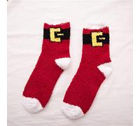 Calzini Uomo Natalizi Donna, Socks Home Calze Carine Calze da Donna Calde Stampato Natale Calze Comode (Yellow, One Size)