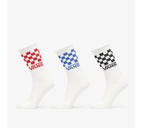 Vans - Classic - Confezione da 3 paia di calzini bianchi multicolore a scacchi-Bianco 41-43