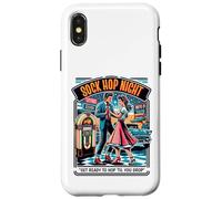 Calzini vintage abbinati Rockabilly e gruppo anni Cinquanta retrò Custodia per iPhone X/XS