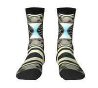 Calzini Zebra Op Art1 unici e divertenti - Lunghezza a metà polpaccio, diverse opzioni di design, un'ottima idea regalo per uomini, donne e ragazzi, bianchi