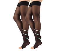 CALZITALY 2 Paia Autoreggenti Punta Aperta Compressione Graduata Forte