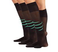 CALZITALY 3 Paia Gambaletti Riposanti Con Compressione Forte - Factor 10, Nero, Naturale, 70 Den, 35-38, 39-42, Calzetteria Italiana (35-38, 3 X Nero)
