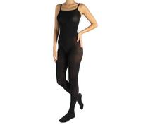 CALZITALY Body Collant Intero, Bodystocking, Calze Vita Alta, Tutina Danza e Pattinaggio, 80 DEN, Made in Italy (Nero, L-XL)