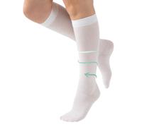 CALZITALY Calze Compressione Graduata Cotone Filo di Scozia 14-16 mm/Hg, Calze Elastiche Cotone Leggero, Gambaletti Compressione Made in Italy