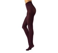 CALZITALY Collant Morbidi Opachi in Microfibra, Collant Colorati Donna S M L XL XXL 3XL 4XL 80 den Made in Italy, Vin Rouge, L