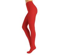 CALZITALY Collant Opachi Coprenti in Microfibra, Colorati | S, M, L, XL, XXL, 3XL, 4XL | 80 DEN | Made in Italy (4XL, Rosso)