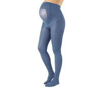 CALZITALY Collant Opachi Premaman, Calze Maternity Gravidanza | Nero, Rosso, Blu, Verde | S, M, L, XL, 2XL, 3XL, 4XL | 100 DEN | Made in Italy (M, Dusty Blue)