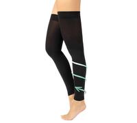 CALZITALY Gambale a Compressione Graduata Unisex, Manicotti Contenitivi per Cosce e Polpacci, Calze a Compressione Graduata Uomo e Donna (Nero, L)