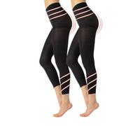 CALZITALY Leggings Riposante e Modellante, Pantacollant Microfibra, Compressione Media 8 mm/HG, Shaper & Push Up | 100 den | Nero | S, M, L, XL | Made in Italy