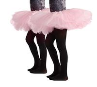 CALZITALY PACK 1/2 Collant Danza Bambina | Calze Ballet Bimba | 40 Den | da 4 a 14 anni | Rosa, Nero, Naturale, Bianco (12 anni, 2 Paia - Nero)