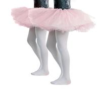 CALZITALY PACK 1/2 Collant Danza Bambina | Calze Ballet Bimba | 40 Den | da 4 a 14 anni | Rosa, Nero, Naturale, Bianco (4 anni, 2 Paia - Bianco)