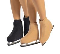 CALZITALY Pack 1/2 Copripattino Pattinaggio, Copri Pattini Unisex, Pattinaggio Artistico, Skating, 70 DEN, Taglia Scarpa 28-42 | Made in Italy (38-42, Naturale+Nero)