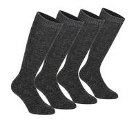 CALZITALY PACK 2-4 PAIA Calze Lana Alpaca, Calze Lunghe Lana, Gambaletti Termici, Calzettoni di Lana, Calze Coste, Calzini Invernali, Made in Italy (39-42, 2 Paia - Antracite)