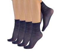 CALZITALY Pack 4/5/6 Pairs - Calzini Taglio Vivo, Socks Without Elastic Edge, Plain and Polka Dot Pattern, 20 DEN, Made in Italy