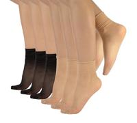 CALZITALY Pack 4/5/6 Pairs - Seamless Calzini, Borderless Elastic Socks, Plain and Polka Dot Pattern, 20 DEN, Made in Italy