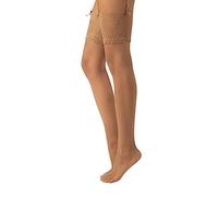 CALZITALY Pack reggicalze in Pizzo e Calze per Reggicalze Velate con Banda Floreale, Calze per Reggicalze Sposa 15 DEN | S, M/L, XL, XXL, 3XL, 4XL | Made In Italy (S, NATURALE)