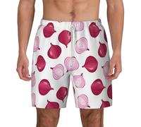 Calzoncini da Bagno Cipolla Viola Asciugatura Rapida Calzoncini da Beach Multi-Funzioni Mare Corto da Surf da Uomo per Allenamento Casa Surf Nuoto M