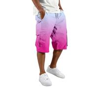 Calzoncini Uomo da Trekking Tasche Elasticizzati Rosa Allenamento Strato Misto Ginocchio Danilo Signora Larga Alta Sfregamento Cerniera Jogging Bear Elegante Track