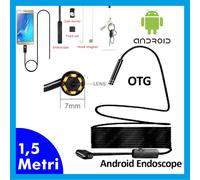 CAM ANDROID MT 1,5 VIDEO ISPEZIONE ENDOSCOPICA SONDA TELECAMERA CIMICE MICROSPIA