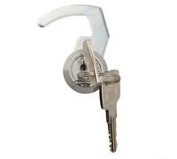 Cam Lock in lega di zinco con clip rapida e codifica per cassetto della cassa, armadietto, armadio in metallo e custodia per volo, con 2 chiavi, argento (32 x 19,5 mm) (A)